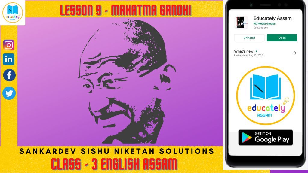 Lesson 9 | Mahatma Gandhi All Questions Answers | Class 3 | English