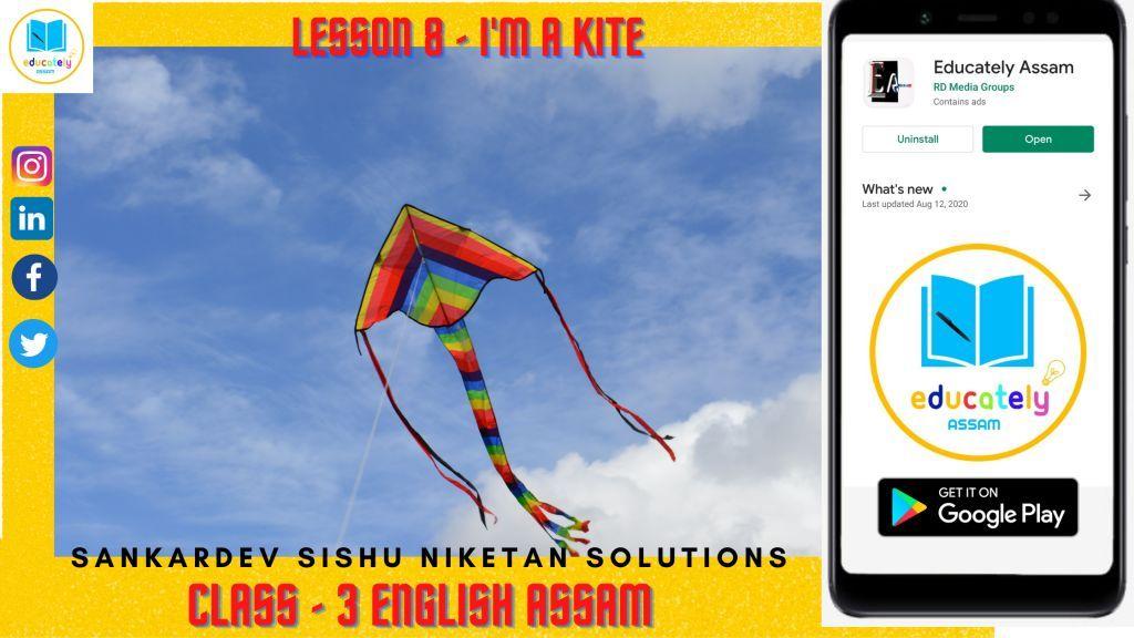 Lesson 8 | I'm a kite questions answers | Class 3 | English | Sankardev Shishu Niketan Solutions | Assam